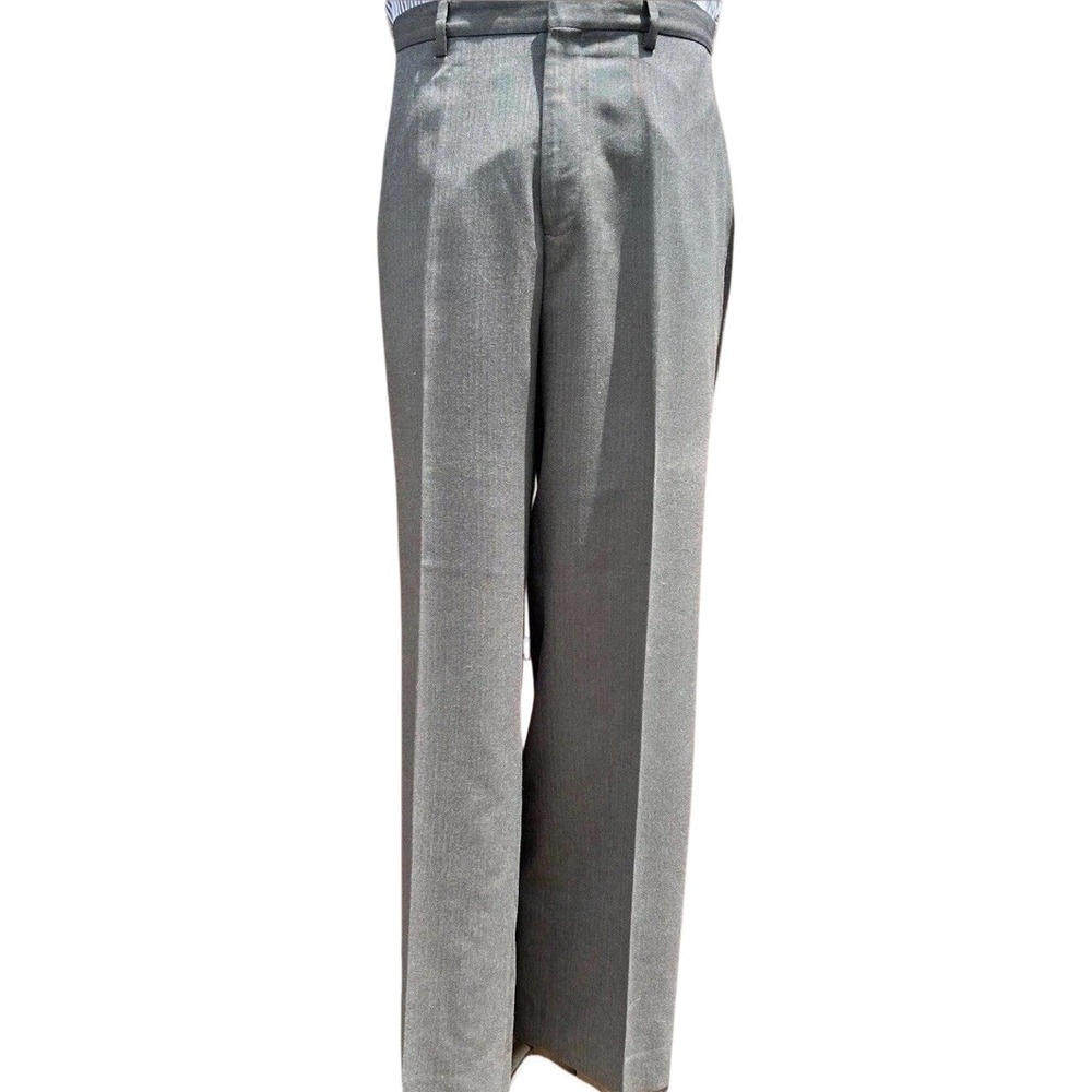 Calvin Klein Dress Pants Mens 34x30 Gray Viscose Blend Professional Minimalist